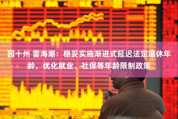 园十州 雷海潮：稳妥实施渐进式延迟法定退休年龄，优化就业、社保等年龄限制政策